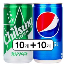 롯데 칠성사이다 190ml 15입+펩시콜라 190ml 15입, 20개