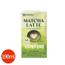 연세우유 말차라떼, 1개, 190ml