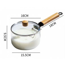 해피유통 유리 냄비 내열 고온 냄비 jhwj, 냄비 # 01(1500ML), 1개