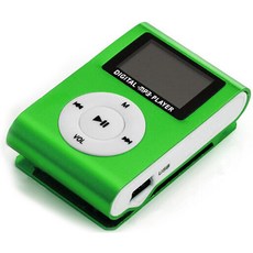 디예니 미니 MP3 플레이어 클립이 있는 휴대용 음악 LCD 화면 디지털 미디어 미니MP3 백클립 32GB 메모리 이어폰 및 USB 케이블 지원녹색, Rose red