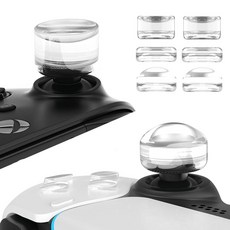 듀얼센스 스틱커버 투명 클리어논슬립 엑박패드 프로콘2 컨트롤러 호환, 슬림2P세트, 1개, 클리어 논슬립 스틱커버