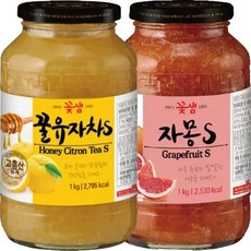 꽃샘 꿀유자차S 1kg + 자몽차S 1kg, 1개