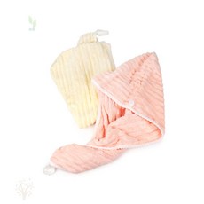 사랑다솜 후드형 헤어타올 헤어드라이타올, 핑크, 1개