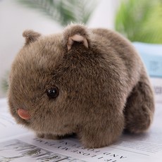 헤이두잇 웜뱃 봉제 인형 귀여운 동물모양 굿즈 인테리어 선물, 1개, 그레이, 20cm