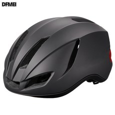 DFMEI 新款自行車頭盔一體成型單車山地車騎行頭盔底殼包邊安全帽尾燈, 1個, 啞光黑:均碼