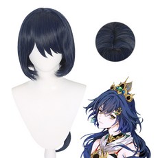 小優 崩壞 星穹鐵道雲璃 Cosplay 假髮 雙馬尾 水母頭 仿真頭皮, 1個, 云璃