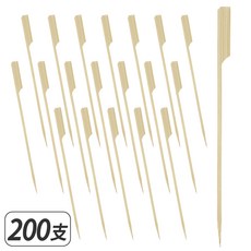 日式白皮鐵炮竹串 20cm 天然竹製 燒烤串 烤肉串, 200個, 1個裝