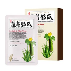 豐台灣 蘆薈絲瓜沁潤蠶絲面膜5入 清爽補水 曬後舒緩, 1個, 5個裝