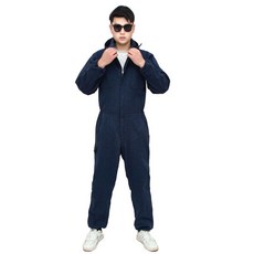 牛仔連體工作服 帶帽 耐磨耐臟, 1個, 牛仔連體服 收藏可優先發貨*,180/96A 2XL, 牛仔連體服 收藏可優先發貨*