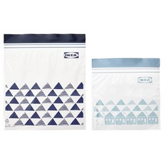 이케아 지퍼백 NEW블루 중형 30개 + 소형 30개 총 60p, 1세트