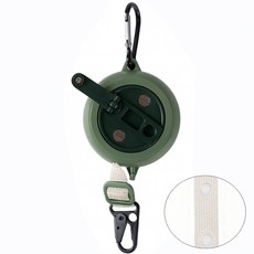 에스위두 튼튼한 고강도 휴대용 실내외 캠핑 호텔 여행용 빨래줄, 그린, 1개