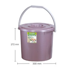 台灣製 廚餘桶 茶餘桶 瀝水桶 餿水桶 內桶附濾層, 粉紅色, 1個