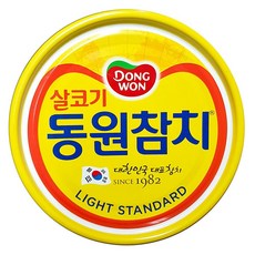 참치캔동원 참치캔 200g 살코기라이트스탠다드 참치 1(개) 5462 EA, 1
