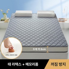 라텍스 접이식 매트리스 꿀잠 기숙사용 수면매트 바닥용, 1cm, 3D 니트 그 [표준 모델]