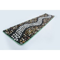 鵝卵石按摩墊 腳底穴位按摩器傢用足療墊天然雨花石走毯 養生專用, 1個, 小溪無球40*150cm