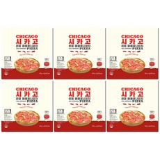 리얼 시카고피자 페퍼로니 6판 세트, 6개, 370g