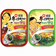 샘표식품 우리엄마 매콤한 깻잎 + 깨끗한 깻잎, 3개, 70g