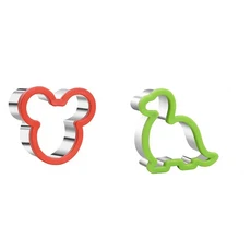 어른용 하트 스타 미키 빵 토스트 도시락 도시락 상자 샌드위치 커터 식품 쿠키 샌드위치 메이커 금형 주방, 09 Mickey And Dinosaur