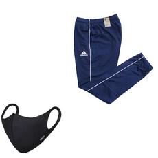 adidas 愛迪達 CORE 18 PES PNT錐形合身訓練長褲+運動口罩