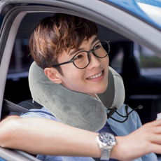 메모리폼 목베개 경추 서포트 여행용 목쿠션 차량용 목지지 휴대용 넥쿠션 3종 세트, 단일옵션