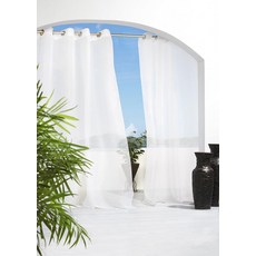 Outdoor Decor Décor Escape 설치가 쉬운 얇은 야외 커튼 137.2cm X 213.4cm(54 x 84인치) 아이보리 176579 3667710100, 화이트