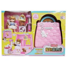 【阿LIN】16579A 迷你MIMI提包寵物店 韓國MIMI 手提包 扮家家酒 精緻精品 MIMI WORDL, 1個, 粉色