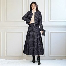 (삽)퀼팅 패딩 스커트 상하 세트34912934