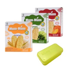 신형 멈멈 아기쌀과자(세트)+휴대용케이스, 1개, 162g, 오리지널/야채/사과호박맛