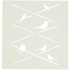 Stencil1 다마스크 풀 스텐실 - 페인팅 공예 및 장식을 위한 고품질 재사용 가능한 스텐실 - 벽 장식 원단 및 가구 재활용 가능한 아트 공예 - 14.6 x 15.2cm, 화이트