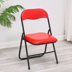야외 낮은 접이식의자 휴대용 간이 보조의자 행사용 의자, 1인용, 브라이트레드 가죽 35cm
