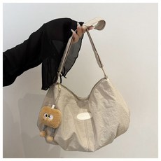 데일리 여성 천가방 캐주얼 대용량 캔버스백 여자 숄더백 크로스백 봄 가을 캐주얼 여자 에코백 YSQ