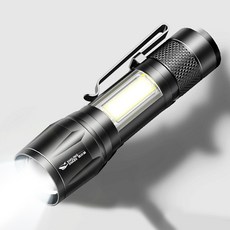 Eclairex 초경량 미니 손전등 충전식 줌라이트 초장기 항속 초강력 후레쉬, 1개