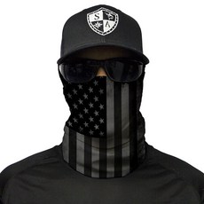 S A 회사 싱글 UV 페이스 쉴드 | 30+ 다목적 넥 게이터 발라클라바, Blackout American Flag, 1개, 블랙아웃 미국 국기