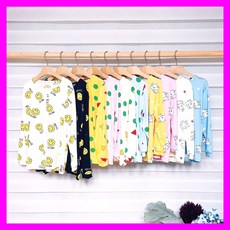 카르프 피치 긴팔 아동잠옷세트 파자마 실내복 얇고 스판력 좋은 원단 도형 잠옷75(115-125cm)