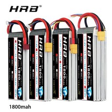 HRB 2S 3S 4S 1800mah 리포 배터리 50C XT60 포함 RC 자동차 보트 비행기 헬리콥터 380L Trex 450, 01 7.4V 2S