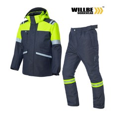 윌비 네온 패딩점퍼 패딩겹바지 작업복세트 작업복 PR711 PR907