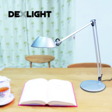德克斯 城市之光 5段調光雙臂檯燈 HL1-116 檯燈 閱讀燈 工作燈, 銀灰色