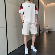 SRVIES 男生運動套裝 短袖短褲