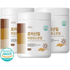 호라산밀 효소 HACCP 식약처 인증 호라산밀복합효소분말 200g, 3개