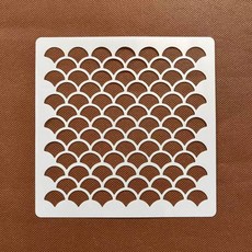 스텐실 도안 인어 물고기비늘 메이크업 페이스 DIY 의상 공예 템플릿, 1개