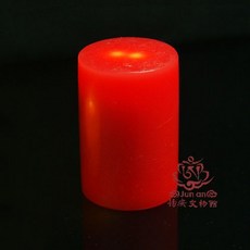均安佛教文物館 LED純蠟蠟燭(中) - LED蠟燭 安全蠟燭 純蠟居家生活, 1個, LED純蠟蠟燭 紅