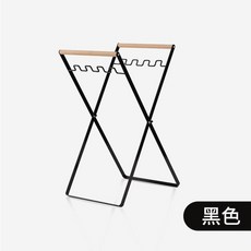 ibooooo 戶外摺疊垃圾架 便攜式垃圾桶, 黑色