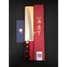 工具家達人 堺實光 R2 粉末鋼 210mm 牛刀 料理刀 主廚刀 日本製 口金牛刀 JIKKO, 1個, 紅色