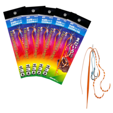 FST 돔킹 참돔 타이라바 스커트 자작채비 낚시 바늘 채비 스커트훅 유동식 5개입, D1오렌지&오렌지Z컬