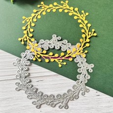 도트 화환 금속 절단 다이 엠보싱 템플릿 스텐실 스크랩북 카드, 1개