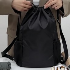 안심구매단 무지 방수 짐색 스포츠 보조 가방, 1개, 블랙