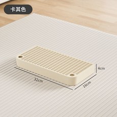抗菌級雙層貓砂墊 加高防濺控砂, 卡其色,單個裝送防滑墊, 1個
