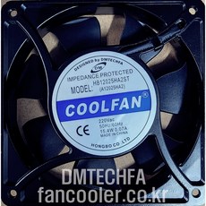 HB12025HA2ST/구A1225A2HST/COOLFAN/AC220V/15.4W/슬리브베어링/철망 플러그 포함, 1개