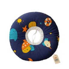 저니위드펫츠 반려동물 DC소프트 넥카라 쿠션, 1개, 네이비