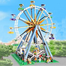 호환 보관 전시 10247 쇼케이스 3mm 장식장 진열 케이스 58x41x63cm 투명 화이트 릴 두께 디스플레이, 1 외판 고벽돌 무교체 대형 관람차